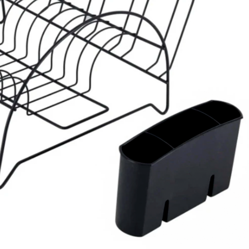 Escorredor De Louças Compacto Aço Cromado Porta Talher Prata - Compre Agora!