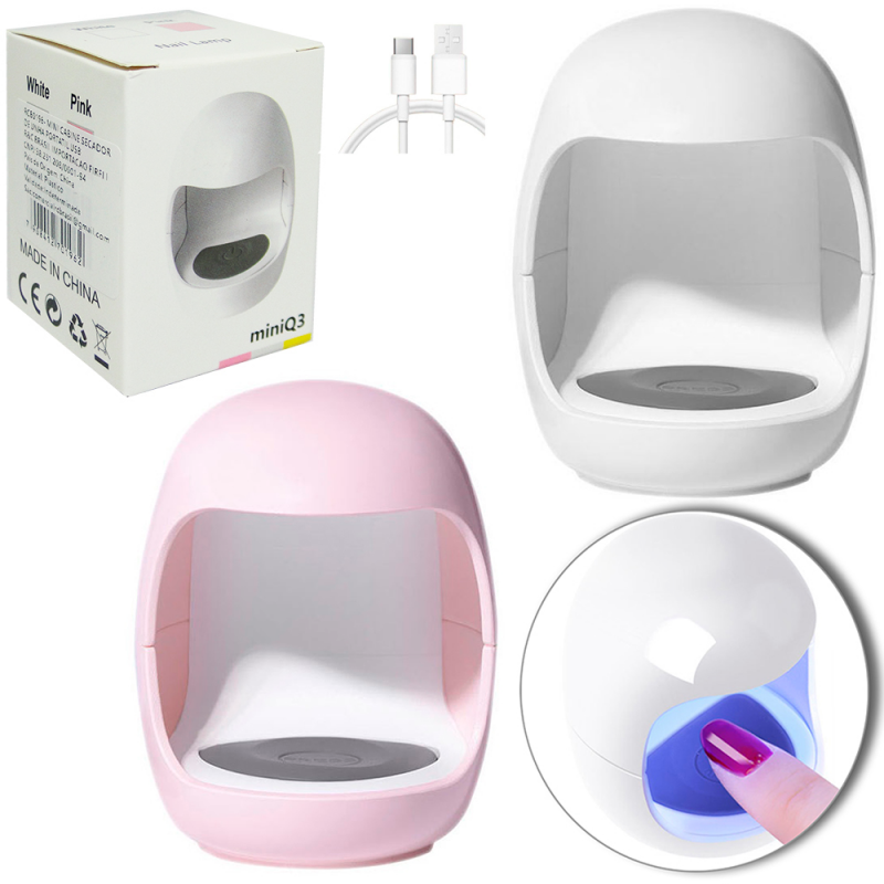 Mini Cabine Q3 Secador De Unhas Portátil Com 3 Leds 6W - Compre Agora!