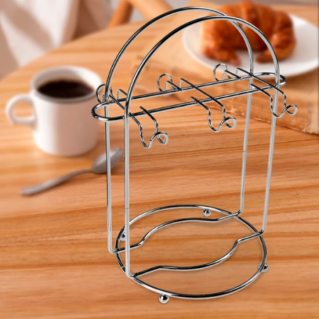Suporte Aramado Organizador Para 6 Xícaras E Pires - Compre Agora!