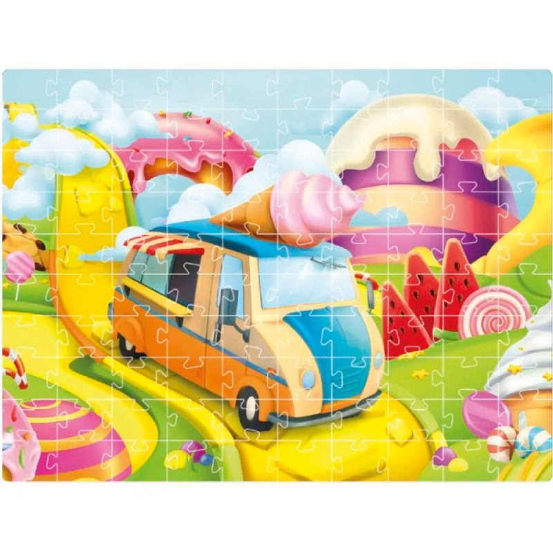 Brinquedo Quebra-Cabeça Doce Aventura Cartonado 100 Peças - Compre Agora!