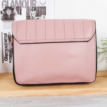 Bolsa Transversal Feminina Estruturada Detalhe Dourado - Compre Agora!