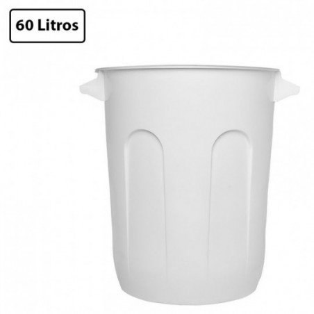 Cesto Branco Lixeira Gigante Sem Tampa 60 L Jaguar