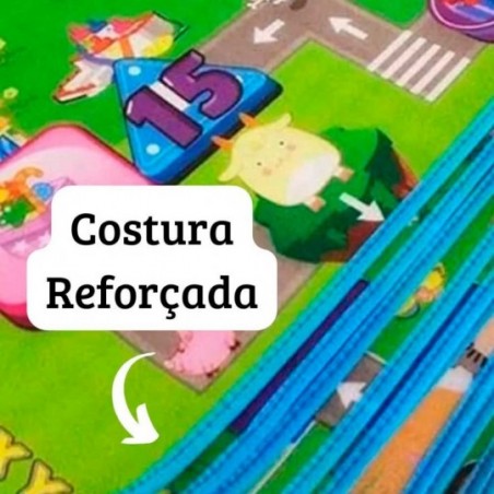 Tapete De Atividades Educativas Dupla Face 120cmX180cm - Feira Da Madrugada SP