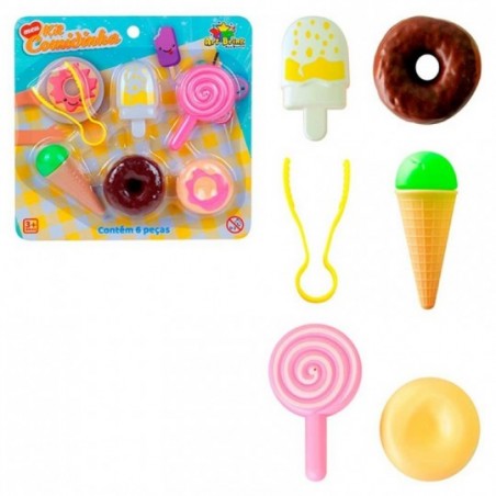 Kit Comidinha Doces De 6 peças Brinquedo - Feira Da Madrugada SP