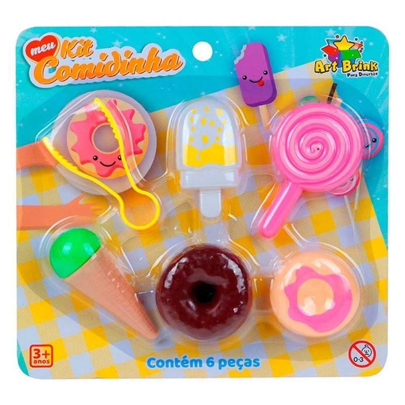 Kit Comidinha Doces De 6 peças Brinquedo - Feira Da Madrugada SP