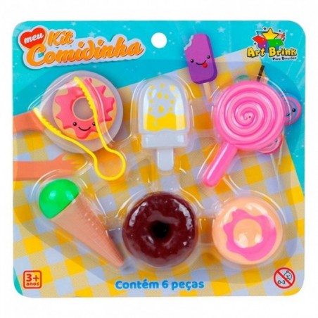 Kit Comidinha Doces De 6 peças Brinquedo - Feira Da Madrugada SP