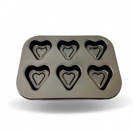 Forma De Coração Assadeira Para 6 Cupcakes 26X18X3 - Compre Agora!