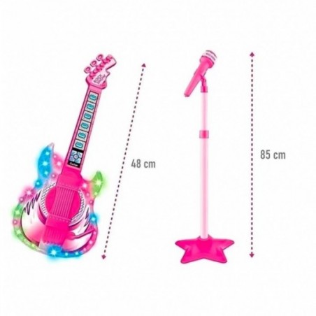Kit Musical Com Guitarra Microfone Brinquedo Conexão MP3 - Compre Agora!