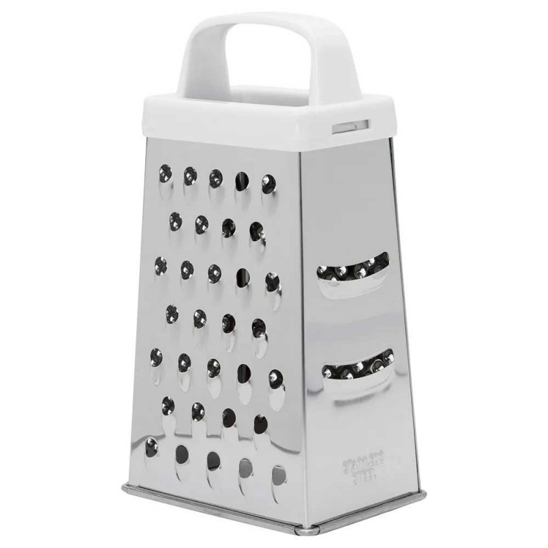 Ralador De Alimentos 4 Faces De Metal Com Alça Plástica - Compre Agora!