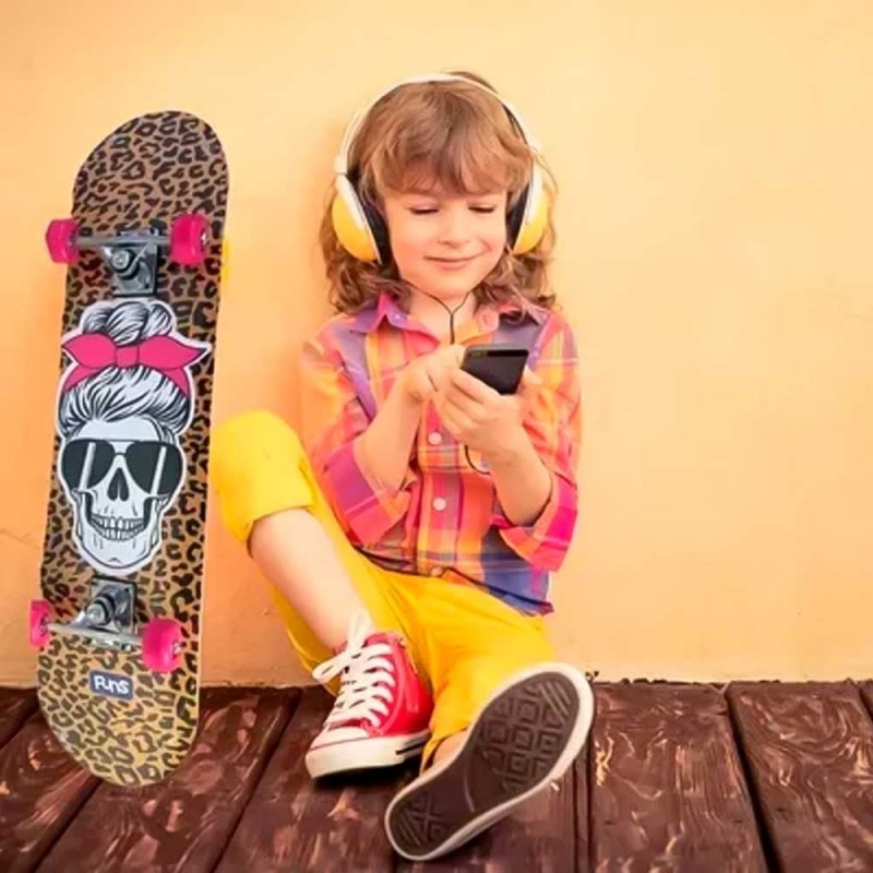 Skate Feminino Infantil Caveira E Oncinha Xtreme - Compre Agora!