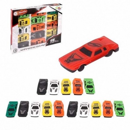 Coleção De Carrinhos Possantes 15 peças WellKids - Feira Da Madrugada SP