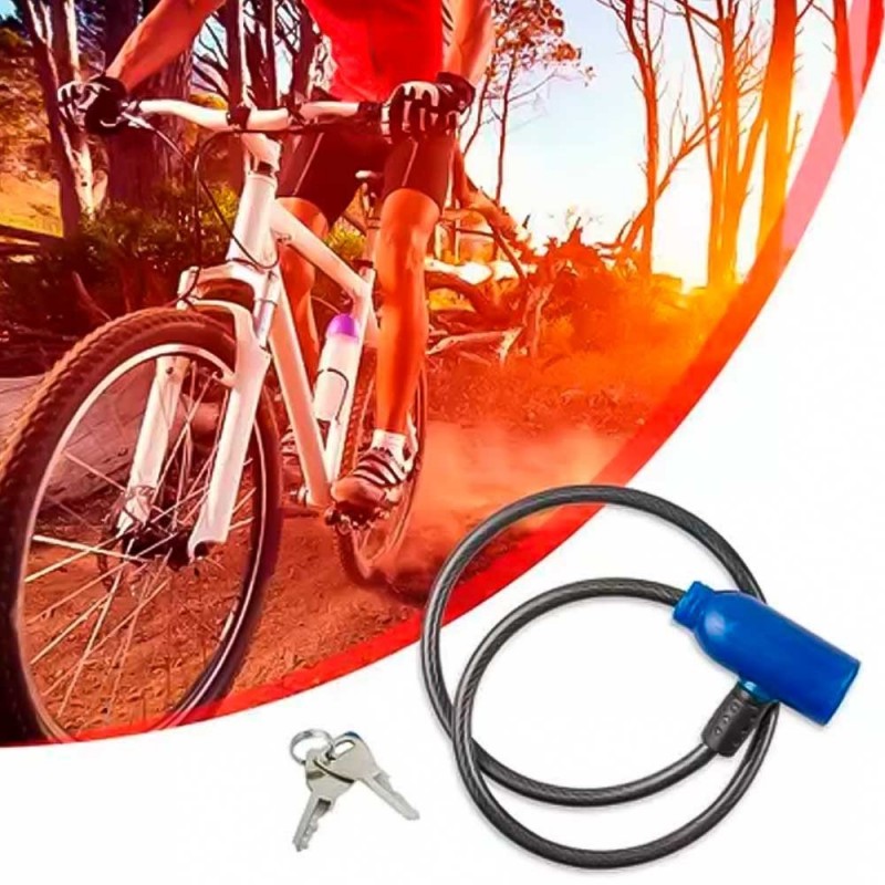 Trava Para Bicicleta Com Duas Chaves 65cm Múltiplas Funções - Compre Agora!