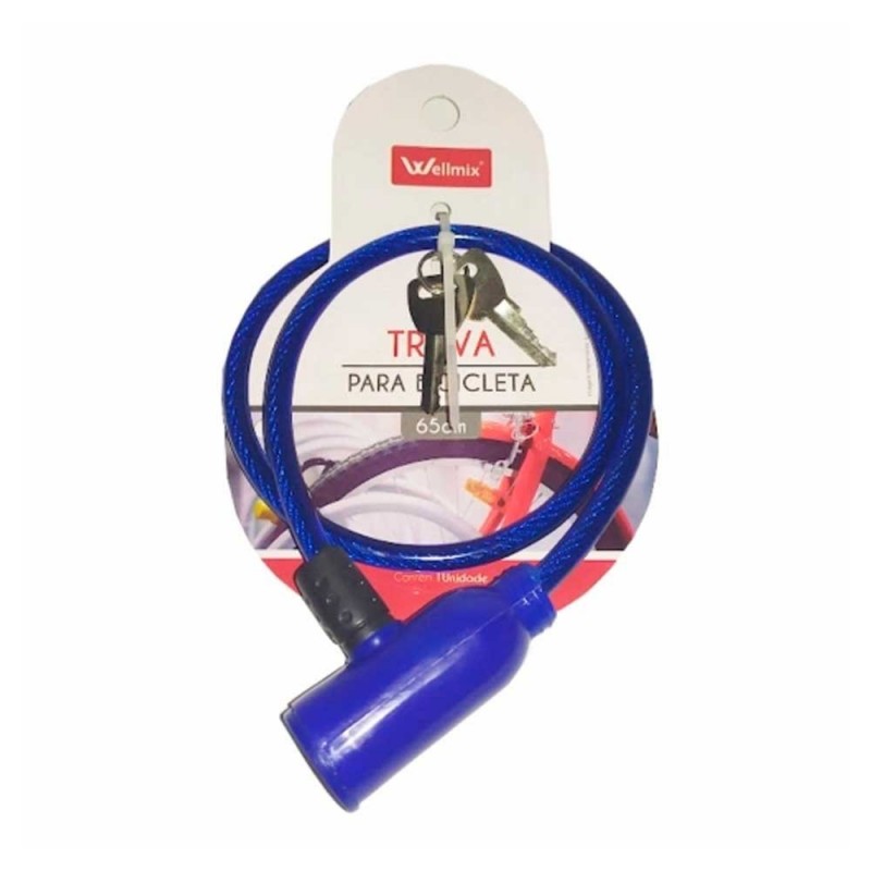 Trava Para Bicicleta Com Duas Chaves 65cm Múltiplas Funções - Compre Agora!
