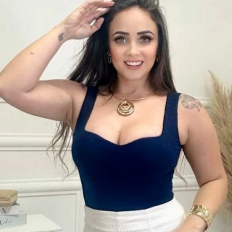 Body Feminino Decote Coração Alça Grossa Com Bojo - Feira Da Madrugada SP