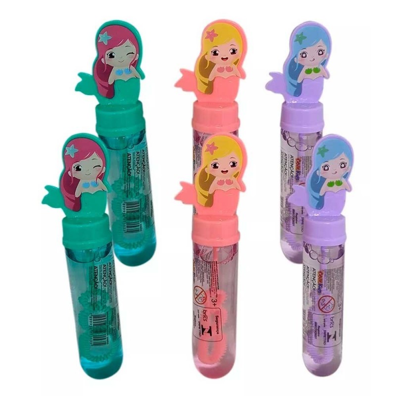 Bolha De Sabão Bastão Sereia 14cm Infantil - Feira Da Madrugada SP