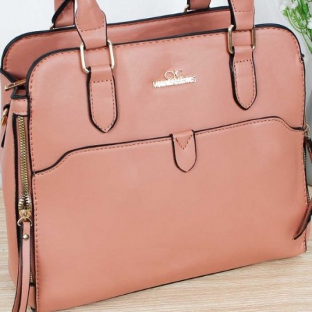 Bolsa Feminina De Ombro Lisa Com Detalhe De Zíper - Compre Agora!