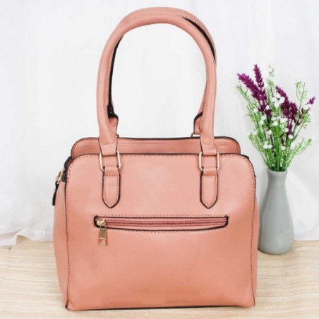 Bolsa Feminina De Ombro Lisa Com Detalhe De Zíper - Compre Agora!