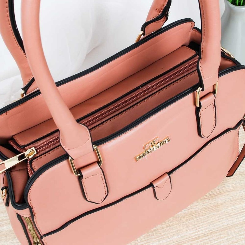 Bolsa Feminina De Ombro Lisa Com Detalhe De Zíper - Compre Agora!