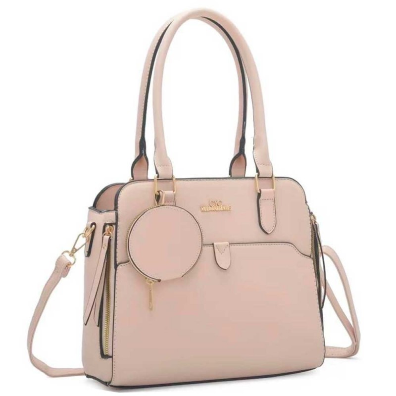 Bolsa Feminina De Ombro Lisa Com Detalhe De Zíper - Compre Agora!