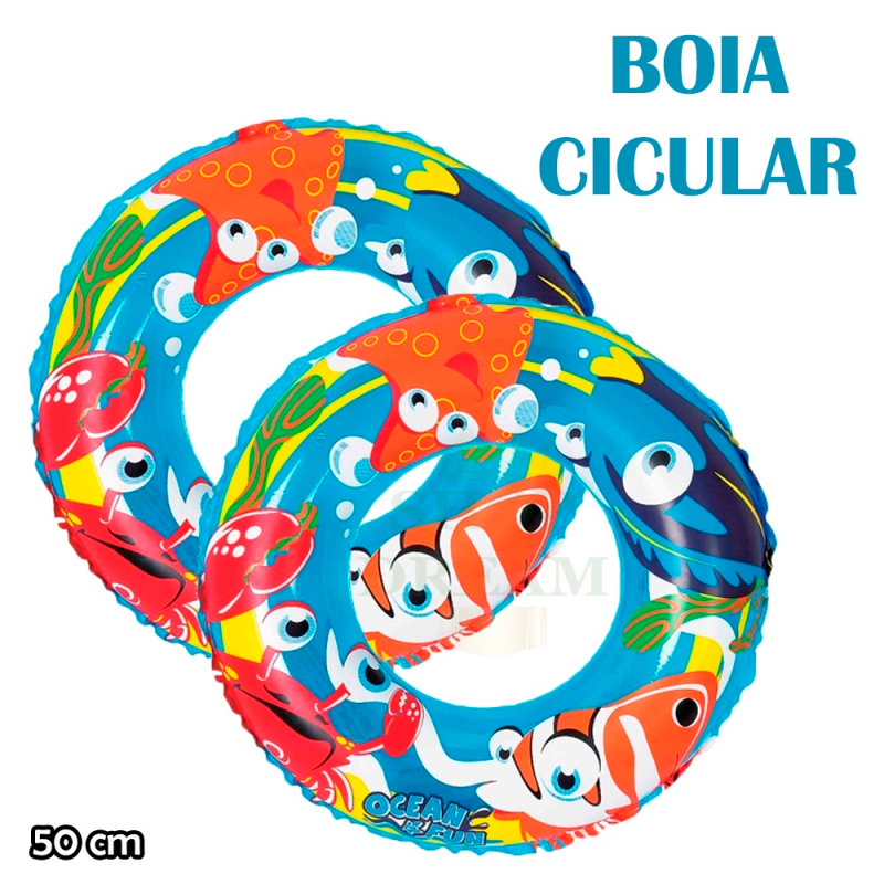 Boia Circular Colorida Oceano Funs 50 CM - Feira Da Madrugada SP