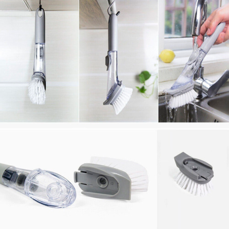 Escova De Limpeza 2 Em 1 Com Dispenser Para Louças - Compre Agora!