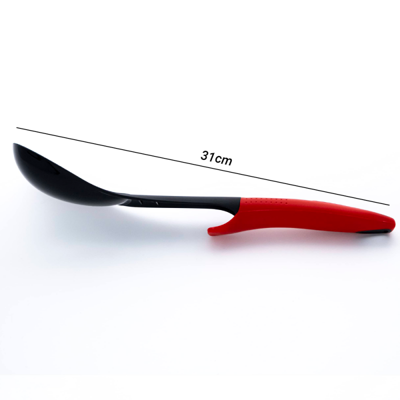 Colher De Arroz Em Nylon Vermelho 31x07cm - Feira Da Madrugada SP