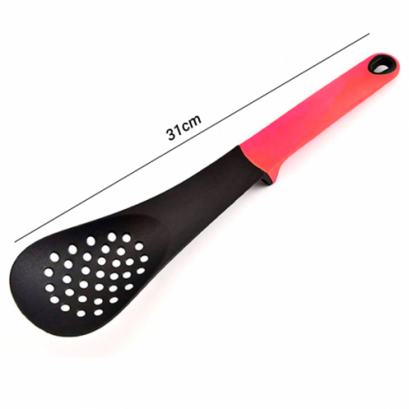 Escumadeira De Nylon Perfurada Cozinha Com Apoio 31cm - Compre Agora!