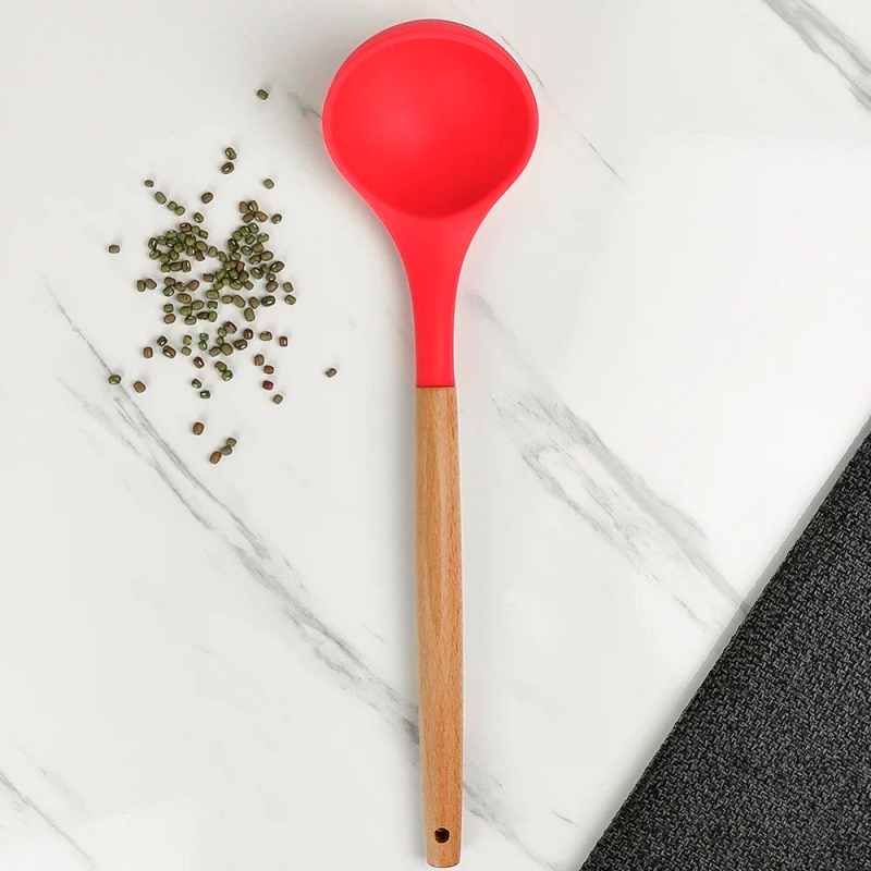 Concha Multiuso De Silicone Cabo De Madeira 31cm - Compre Agora!