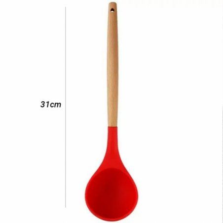 Concha Multiuso De Silicone Cabo De Madeira 31cm - Compre Agora!