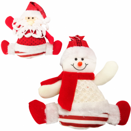 Pendente De Pelúcia Papai Noel/Boneco De Neve Perna Aberta - Feira Da Madrugada SP