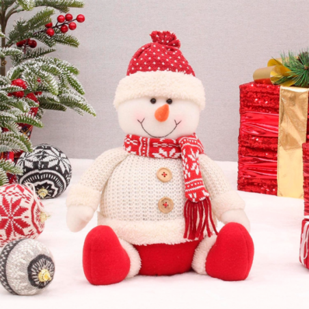 Pendente De Pelúcia Papai Noel/Boneco De Neve Perna Aberta - Feira Da Madrugada SP