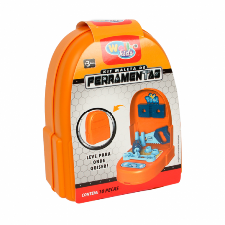 Kit Maleta De Ferramentas 10 Peças Brinquedo - Feira Da Madrugada SP