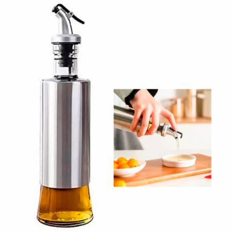 Galheteiro Porta Azeite E Vinagre 300ml Com Bico Dosador - Feira Da Madrugada SP