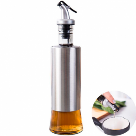 Galheteiro Porta Azeite E Vinagre 300ml Com Bico Dosador - Feira Da Madrugada SP