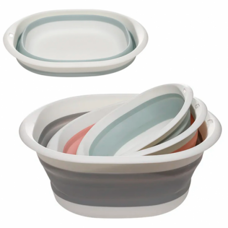 Cesto De Silicone Quadrado Retrátil Com Alça 2,5L Multiuso