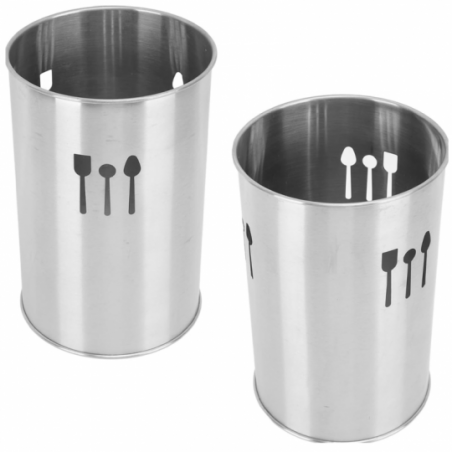 Escorredor Porta Talheres Em Aço Inox 13 x 10 cm - Feira Da Madrugada SP