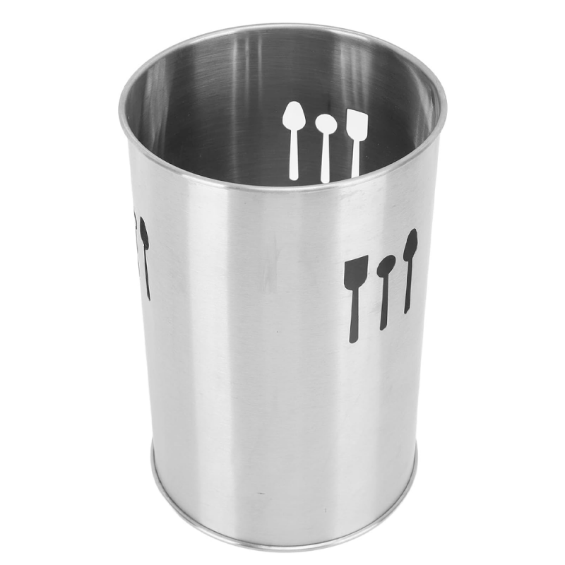 Escorredor Porta Talheres Em Aço Inox 13 x 10 cm - Feira Da Madrugada SP