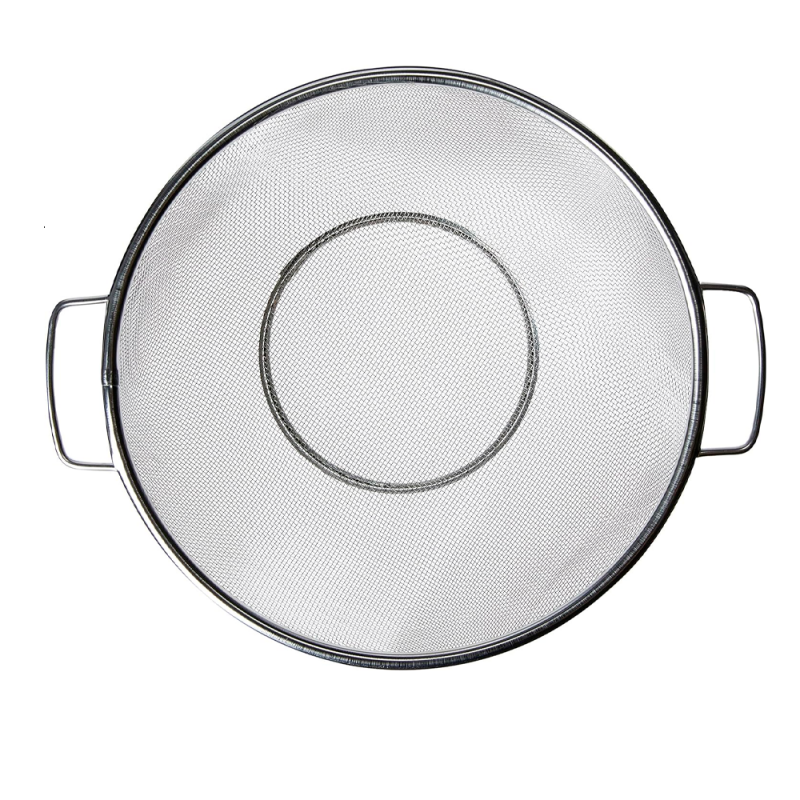 Cesto Escorredor De Alimentos Inox 28 Cm - Feira Da Madrugada SP