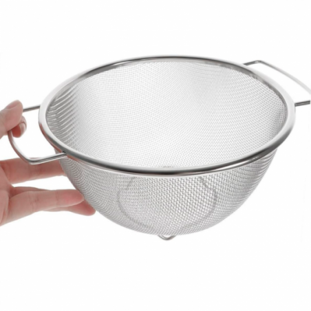 Cesto Escorredor De Alimentos Inox 28 Cm - Feira Da Madrugada SP