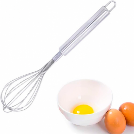 Batedor De Ovos Fouet 25 cm De Inox - Feira Da Madrugada SP