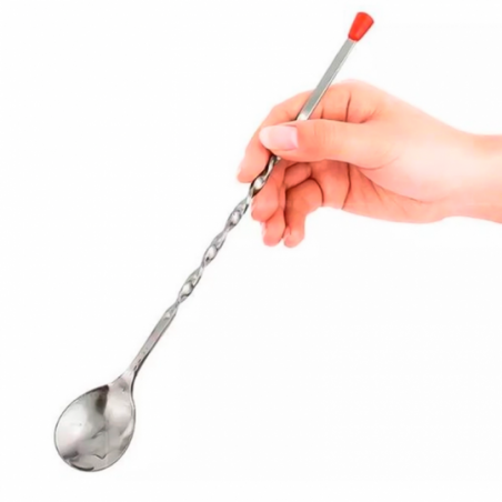 Colher Longa Bailarina Inox Para Drinks 28 cm - Feira Da Madrugada SP