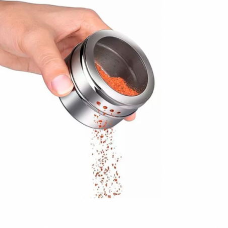 Porta Condimento Magnético De Inox 75ml - Feira Da Madrugada SP