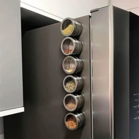 Porta Condimento Magnético De Inox 75ml - Feira Da Madrugada SP