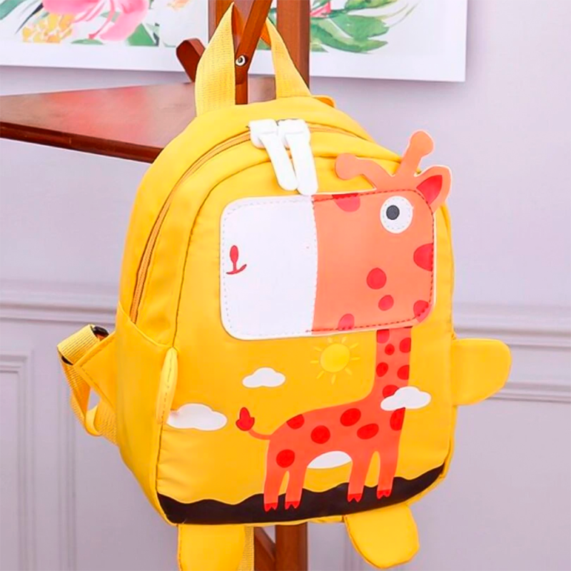Mochila Pequena Infantil Estampa Girafa Alto Relevo - Feira Da Madrugada SP