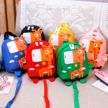 Mochila Pequena Infantil Estampa Girafa Alto Relevo - Feira Da Madrugada SP