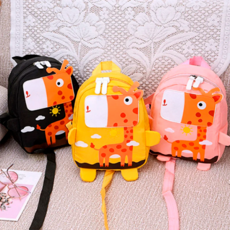 Mochila Pequena Infantil Estampa Girafa Alto Relevo - Feira Da Madrugada SP