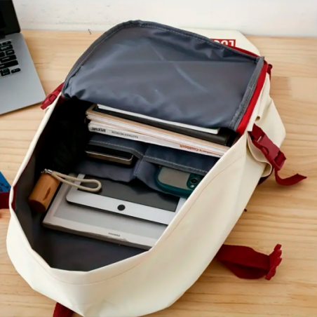 Kit Mochila Com Bolsos Necessaire Estojo Feminino 5 Peças - Feira Da Madrugada SP