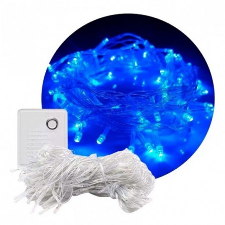 Pisca Pisca 50 Lâmpadas Azul 5 Metros Fio Transparente Natal - Feira Da Madrugada SP