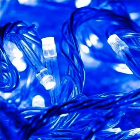 Pisca Pisca 50 Lâmpadas Azul 5 Metros Fio Transparente Natal - Feira Da Madrugada SP