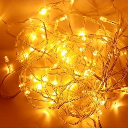 Pisca Pisca 100 LEDs Branco Quente 8 Funções 9 Metros Natal - Feira Da Madrugada SP